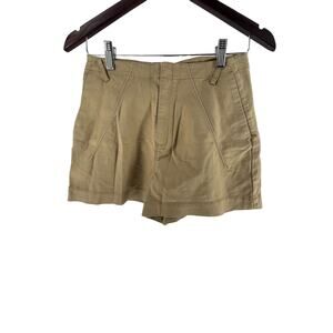 JNBY Khaki Tan Flat Front High Rise Chino Shorts Women's Size Medium